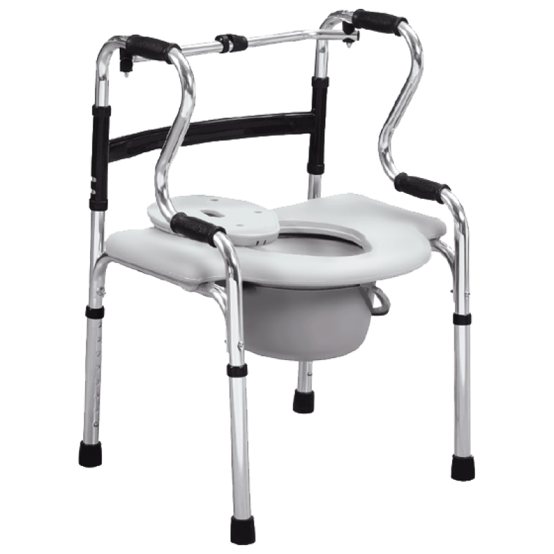 6 IN 1 Multi-Functional Walker Commode Shower Chair 